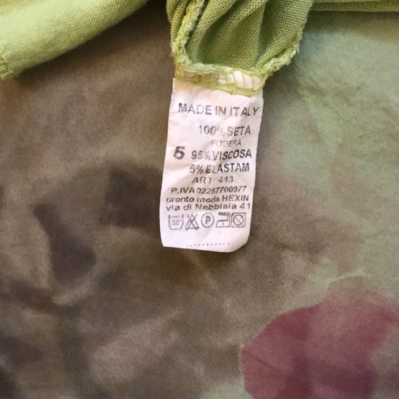 Green chiffon blouse - Picture 4 of 6